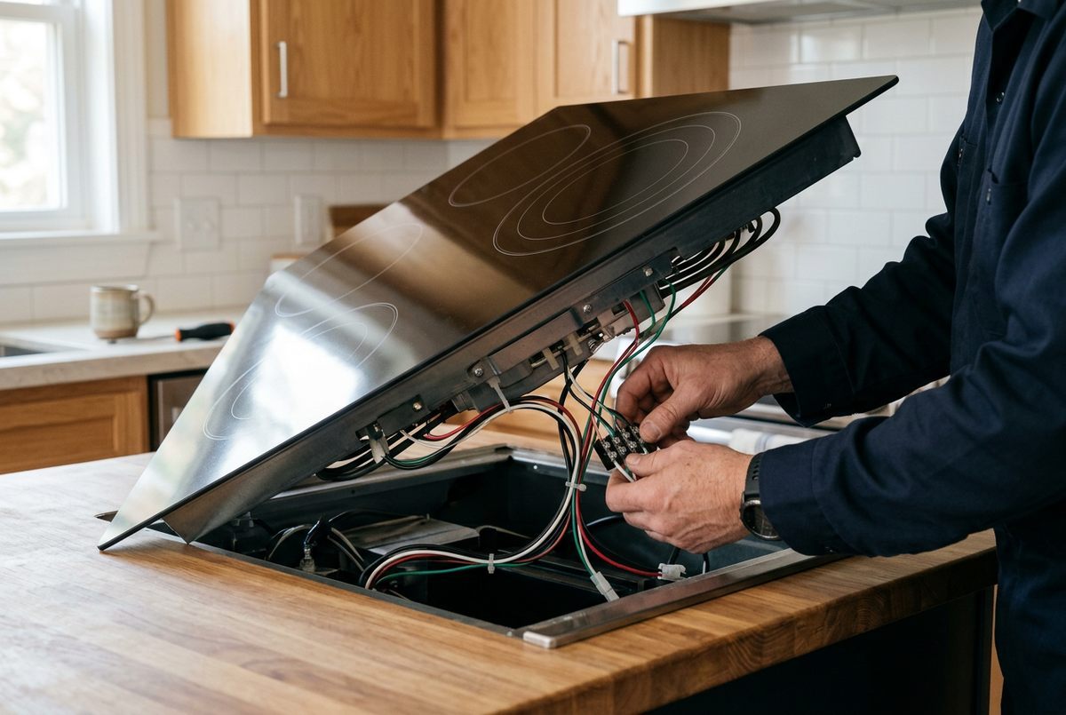 Cooktop Repair technician at work
