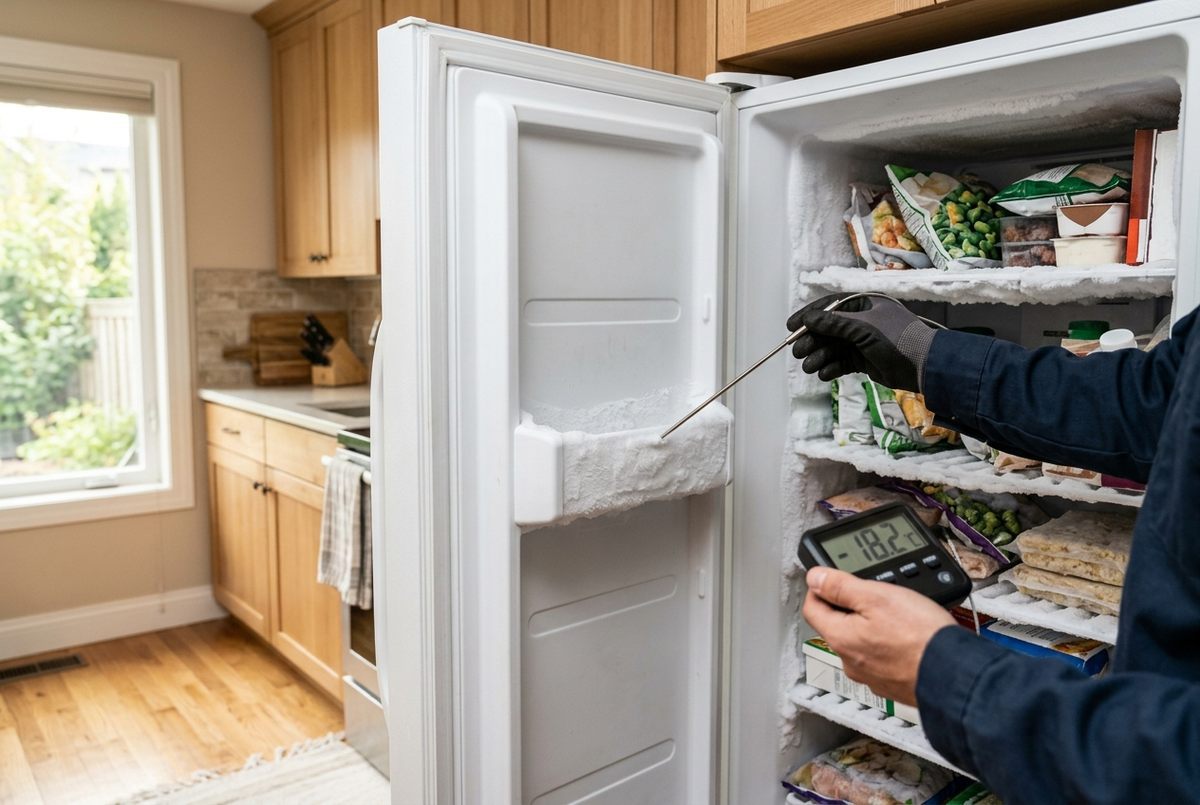 Freezer Repair technician at work
