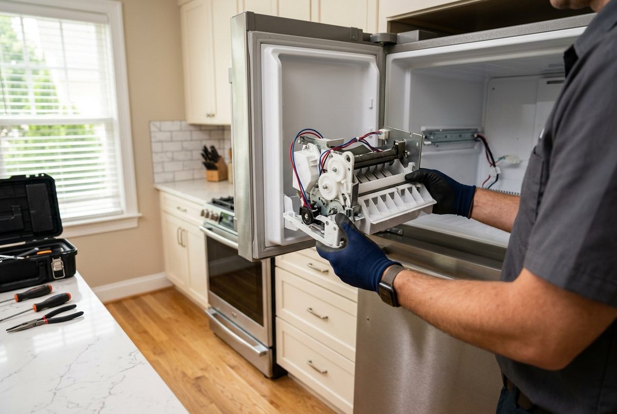 Ice Maker Repair technician at work