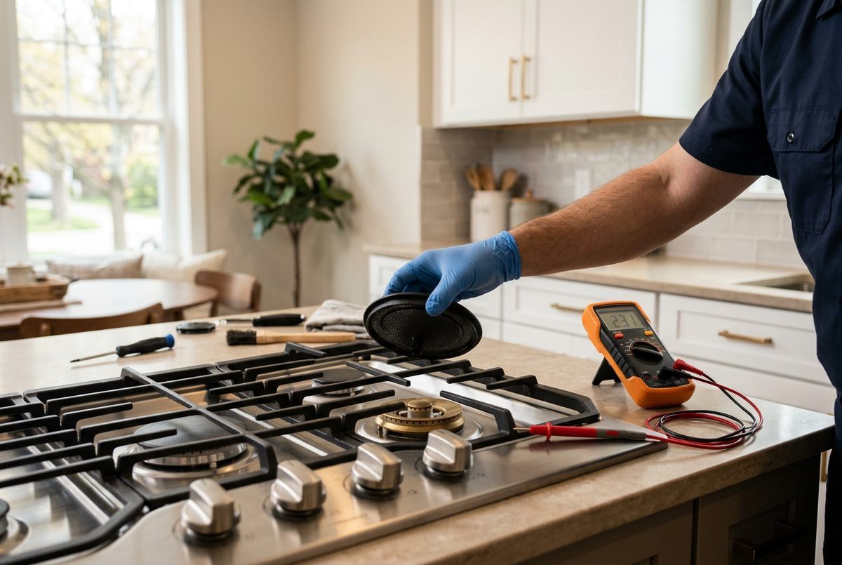 Stove & Range Repair technician at work